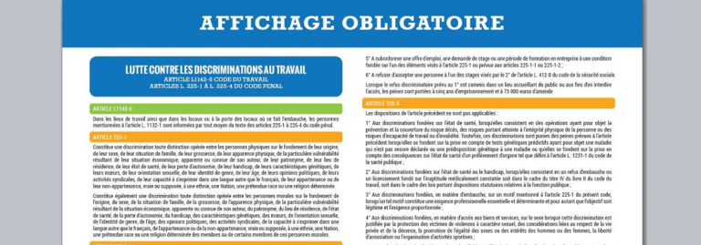 Listes Des Affichages Obligatoires En Entreprise